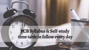 NEET UG Syllabus & Self-study time table to follow every day by Chemistry Bench