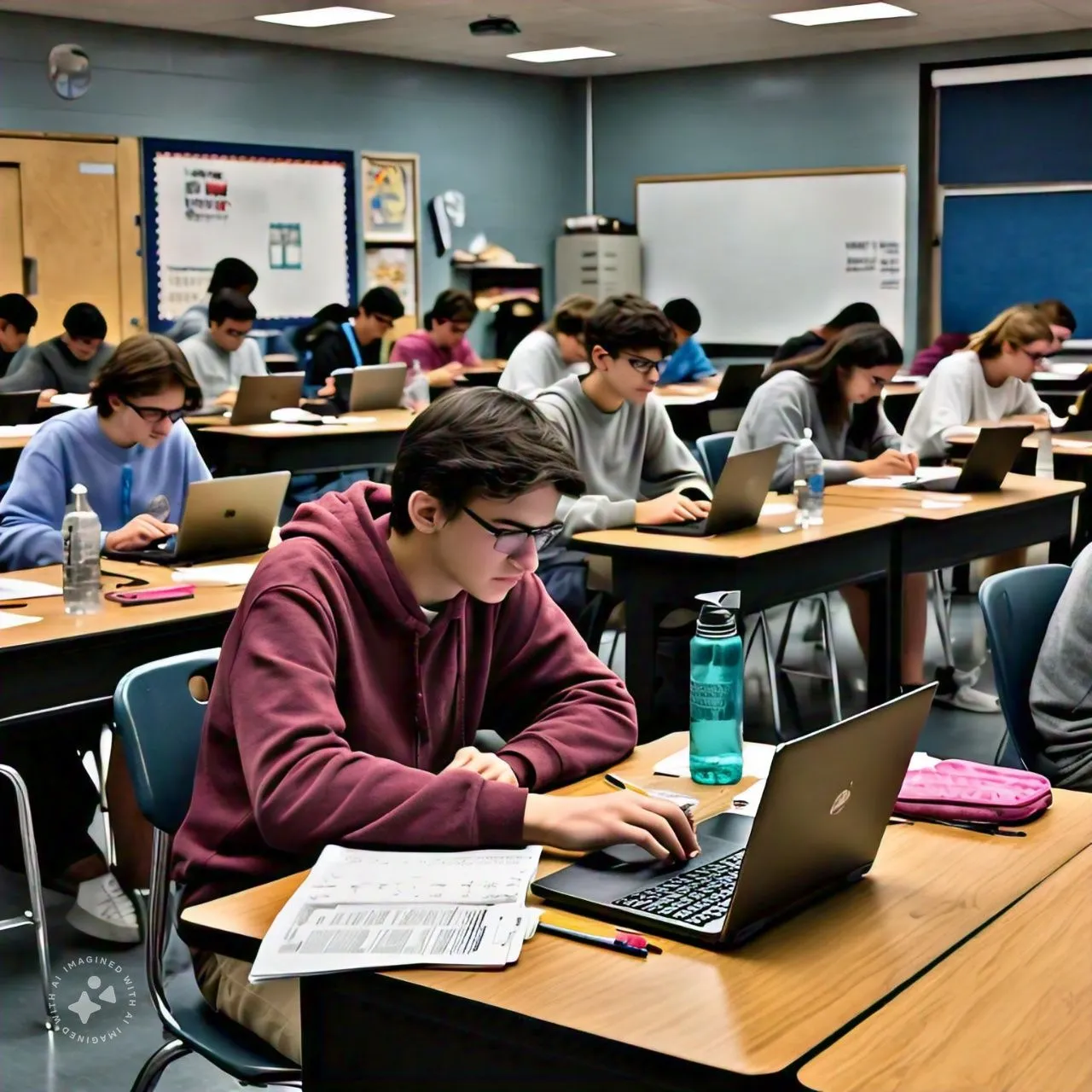 AP Chemistry exam Format and students at exam center