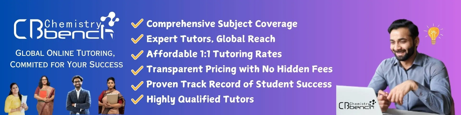 Chemistrybench Online Tutoring Banner